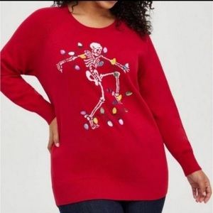 Torrid Skeleton Christmas Sweater size 3